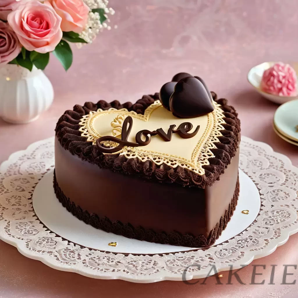 Love Truffle Heart Shape Cake